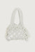 Knit woven bag in cream — main image