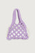 Knit woven bag in lavender — main image