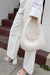 Woven shoulder bag in cream — main image