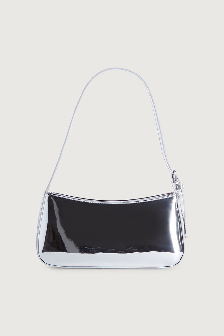 SILVER VINYL SHOULDER BAG in Silver — alternate angle