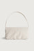 Puffy nylon shoulder bag in cream — main image