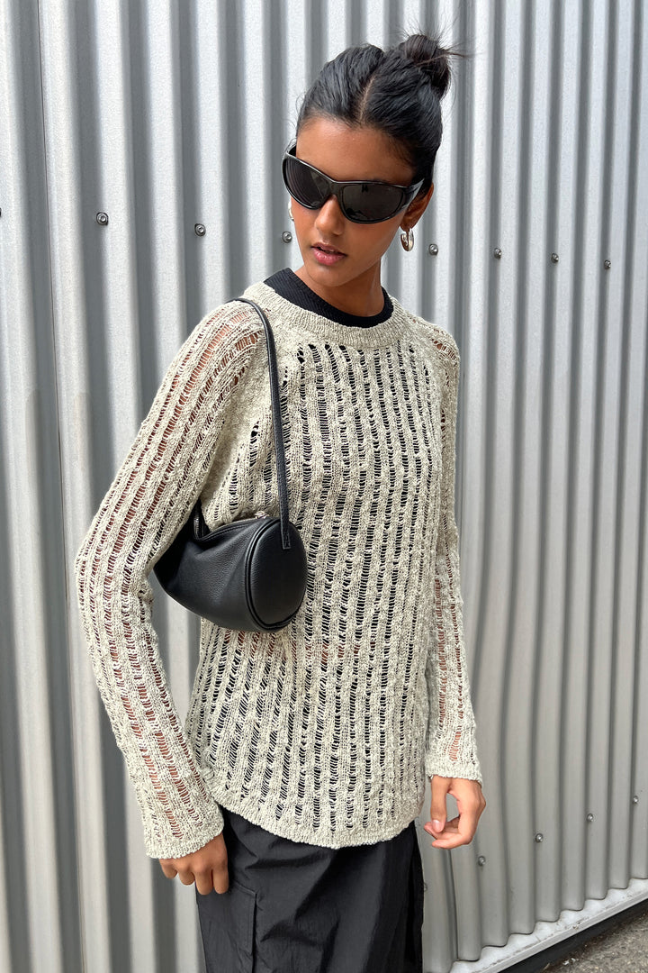 CYLINDRICAL BAG in Black — alternate angle