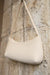 Velvet shoulder bag in cream — main image
