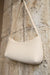 Velvet shoulder bag in cream — main image