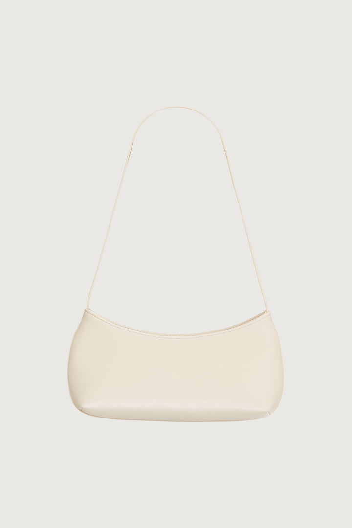 VELVET SHOULDER BAG in Cream — alternate angle