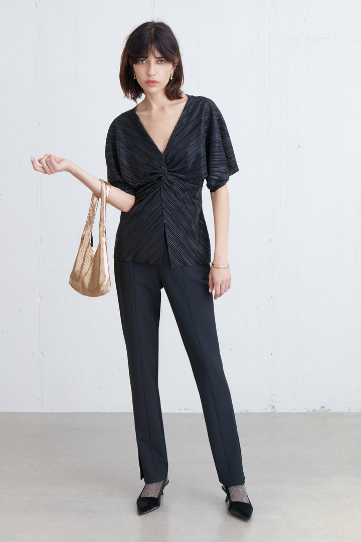 METAL KNIT SHOULDER BAG in Gold — alternate angle