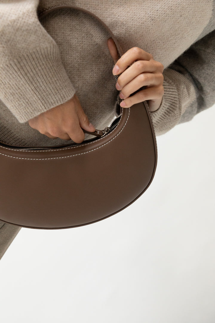 SMALL ROUND HAND BAG in Brown — alternate angle