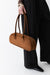 Vegan suede bowler bag in camel — main image