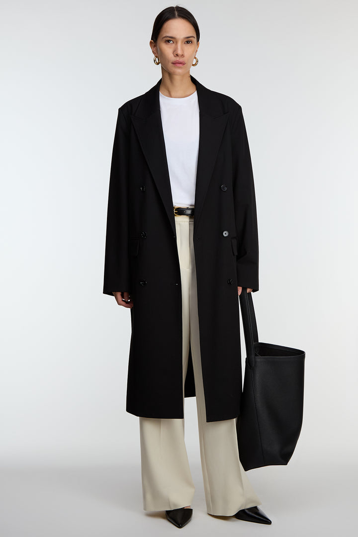 AMELIA LEATHER TOTE BAG in Black — alternate angle