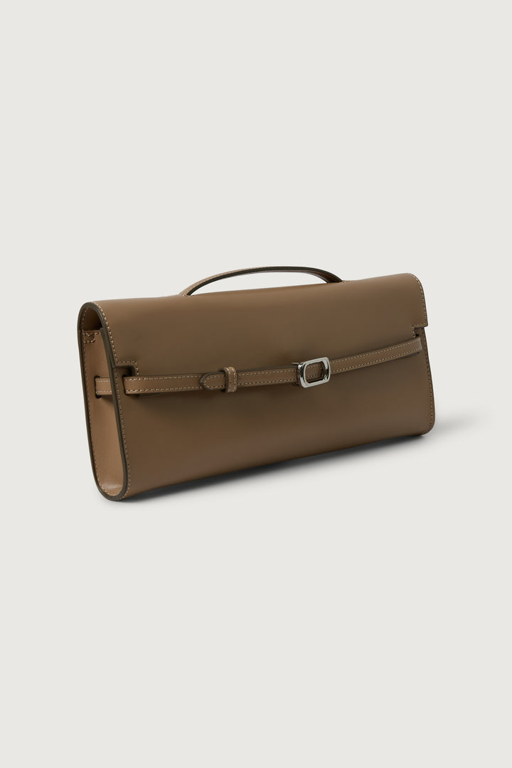 STELLA BELTED CLUTCH in Light Taupe — alternate angle
