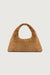Demi shoulder bag in vegan suede in camel — main image