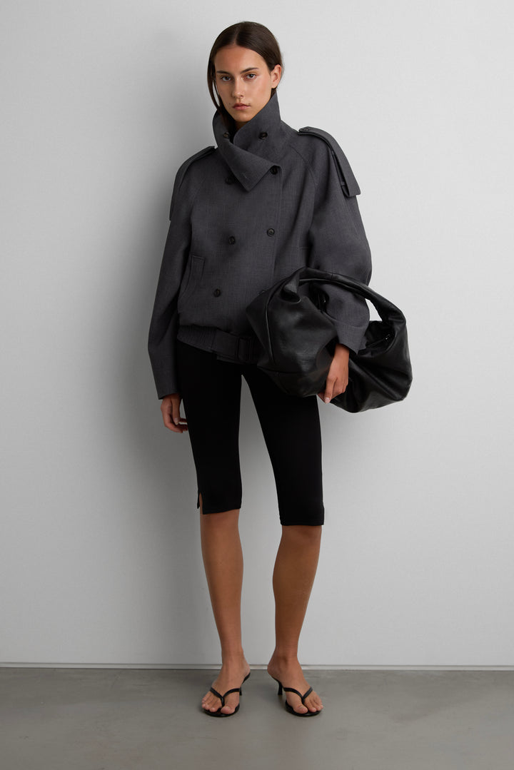 SLOUCHY SHOULDER BAG in Black — alternate angle