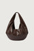 Slouchy shoulder bag in espresso — main image