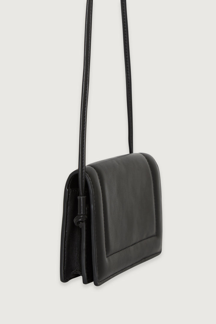 SQUARE FLAP CROSSBODY BAG in Black — alternate angle