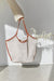 Canvas beach tote in natural butternut — main image