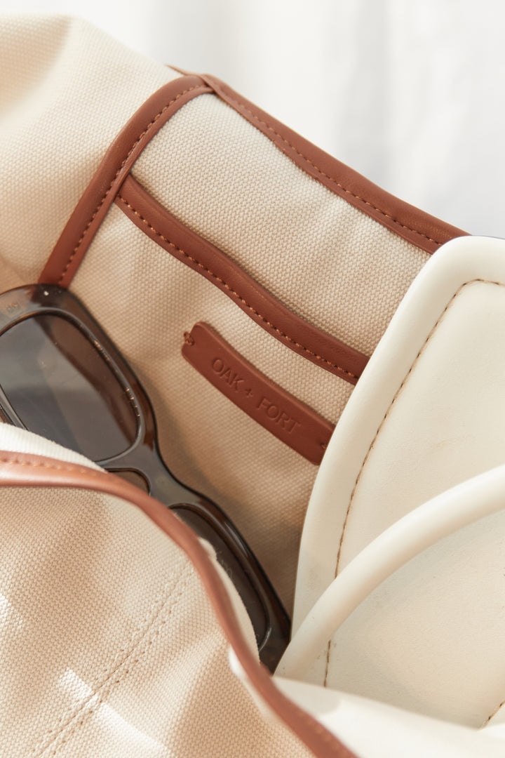 CANVAS BEACH TOTE in Natural Butternut — alternate angle