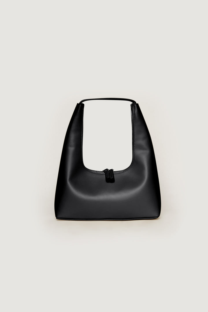 HIGH ZIPPER SHOULDER BAG in Black — alternate angle