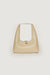 High zipper shoulder bag in pale khaki — main image