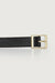 Classic square buckle belt in black — main image