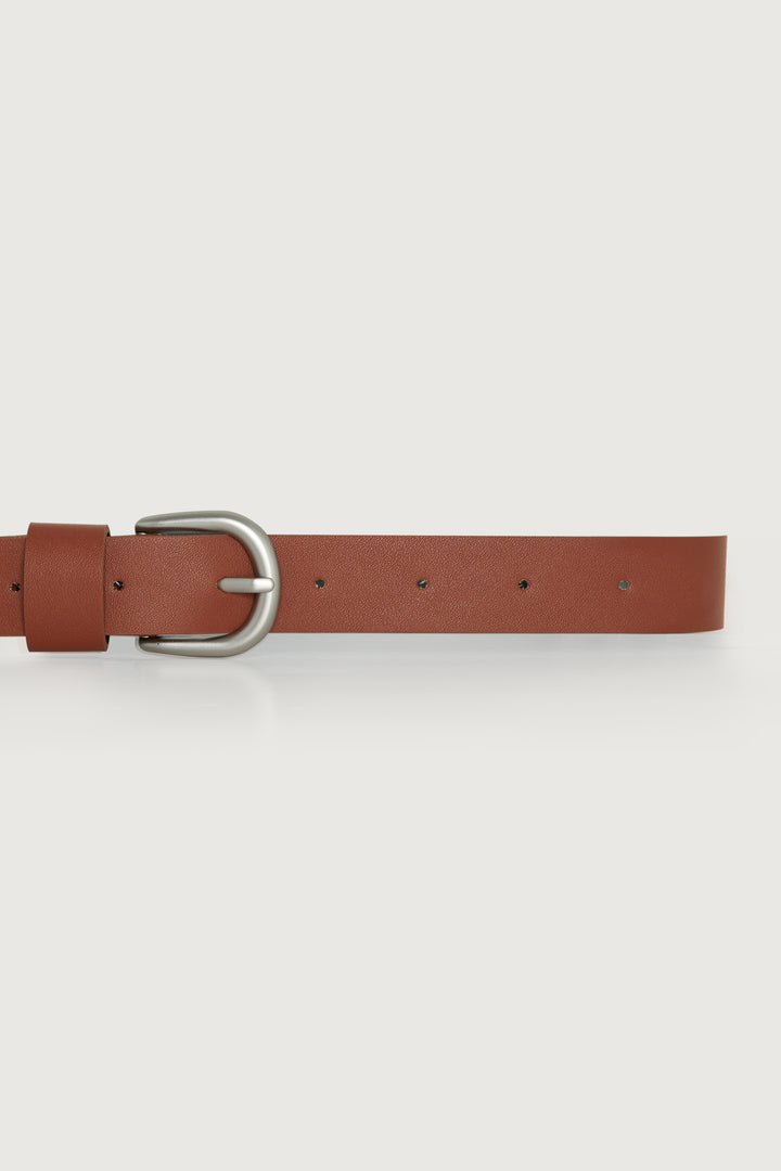 CLASSIC LONG BUCKLE BELT in Brown — alternate angle