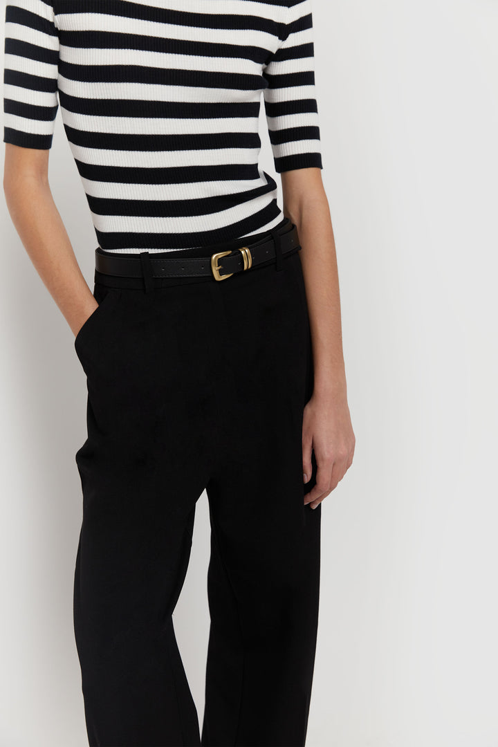 DOUBLE LOOP BELT in Gold — alternate angle