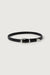 Mila western leather belt in black antique silver — main image