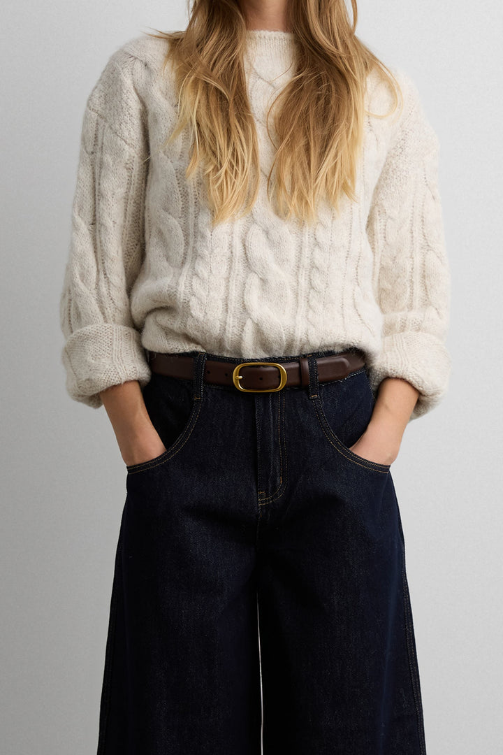 BLAKE OVAL LEATHER BELT