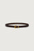Tailored slim belt in brown antique gold — main image