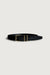 Brushed belt in black polished gold — main image