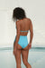 High waisted bikini bottom in turquoise — main image