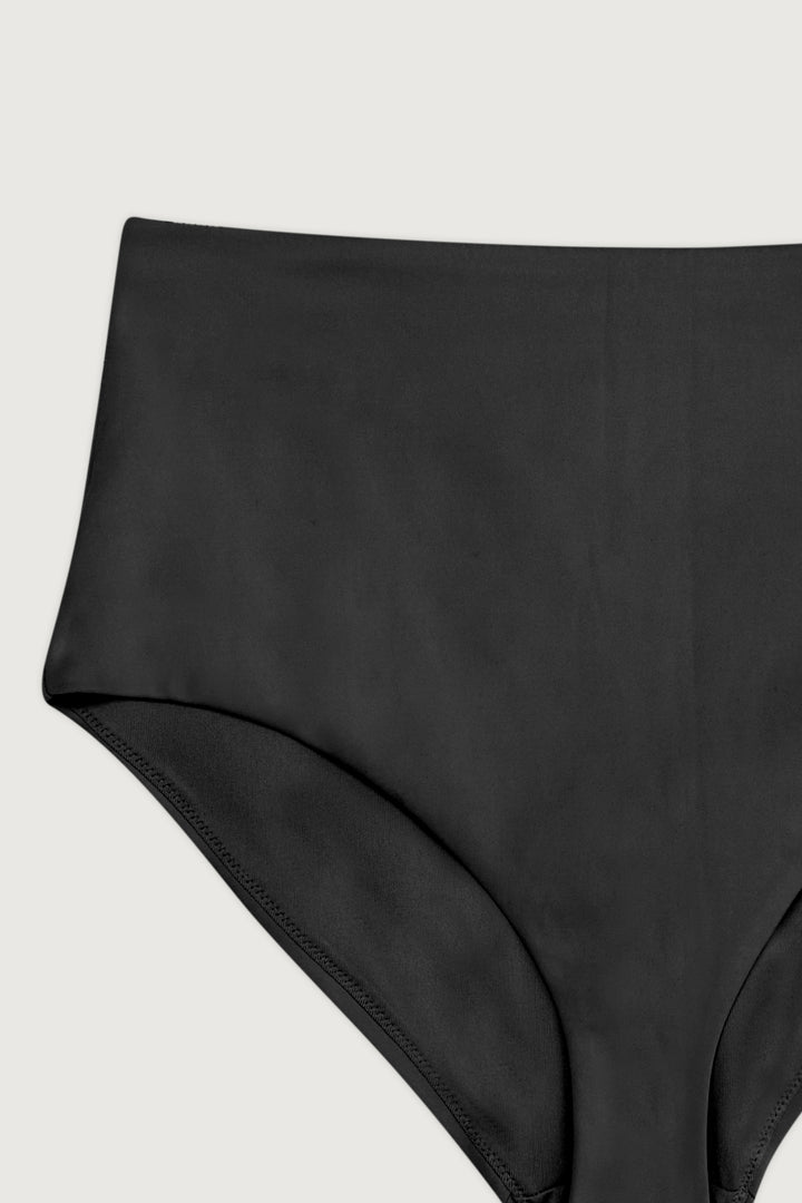 HIGH-RISE BIKINI BOTTOM in Black — alternate angle