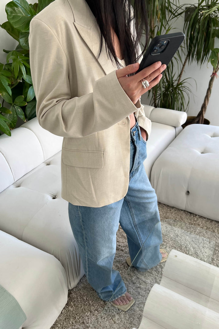 CLASSIC FIT BLAZER in Fog — alternate angle