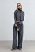 Cropped suiting blouse in asphalt — main image