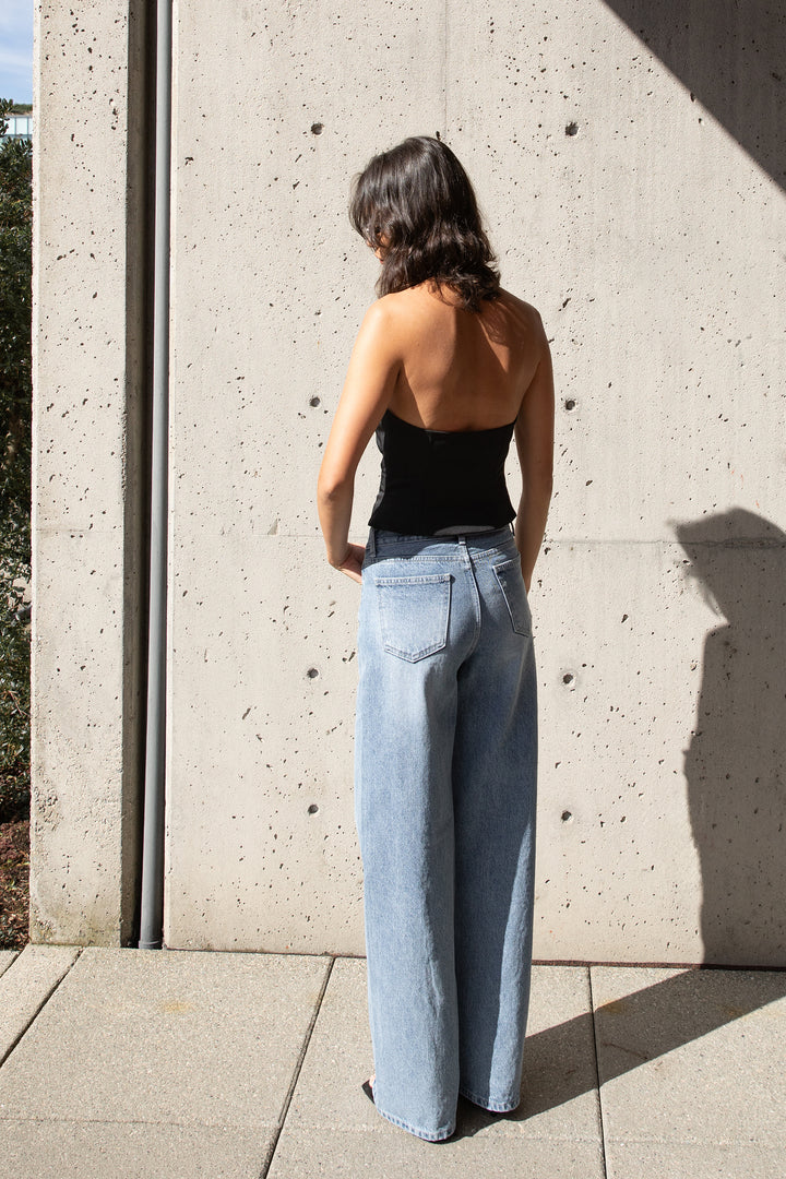HALTER SUITING VEST in Black — alternate angle
