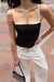 Layered corset top in black — main image