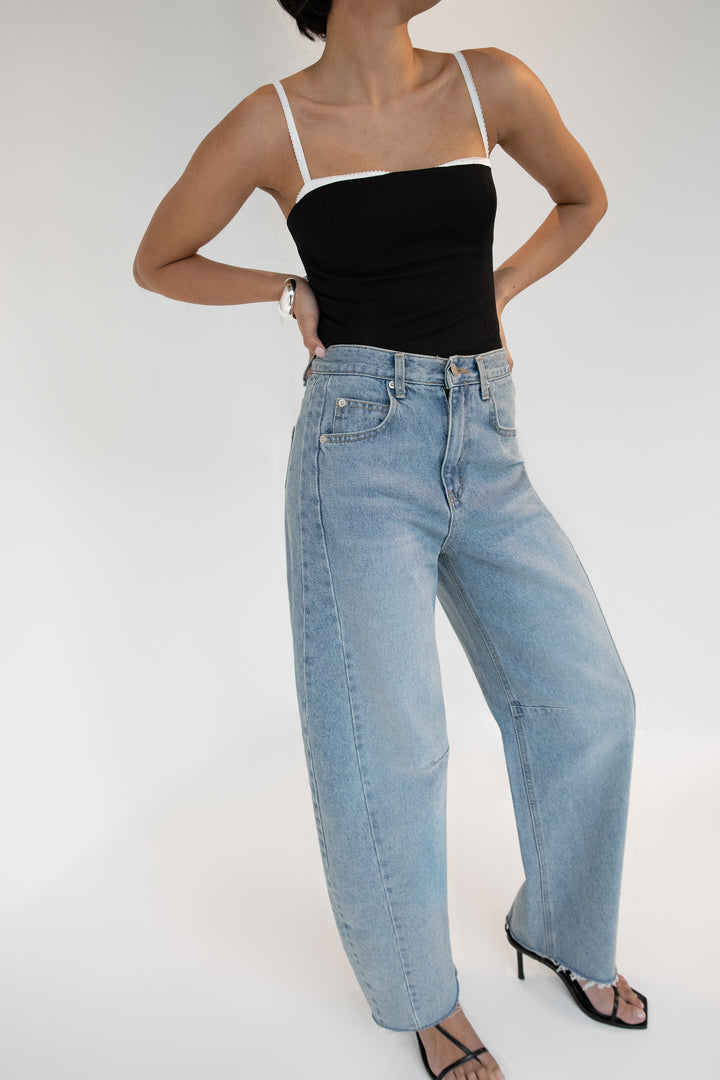 LAYERED CORSET TOP in Black — alternate angle