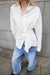 Oversized draped shirt in white — main image
