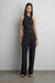 Halter cowl neck top in phantom grey — main image