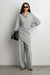 Lightweight crinkled shirt with back cinching buttons in ultimate grey — main image