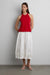 Halter open back tank top in cherry — main image