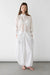 Sheer oversized button up shirt in white — main image