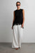Hem fringe top in black — main image