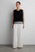 Oversized plisse top in black — main image