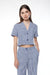 Gingham top in estate blue gingham — main image