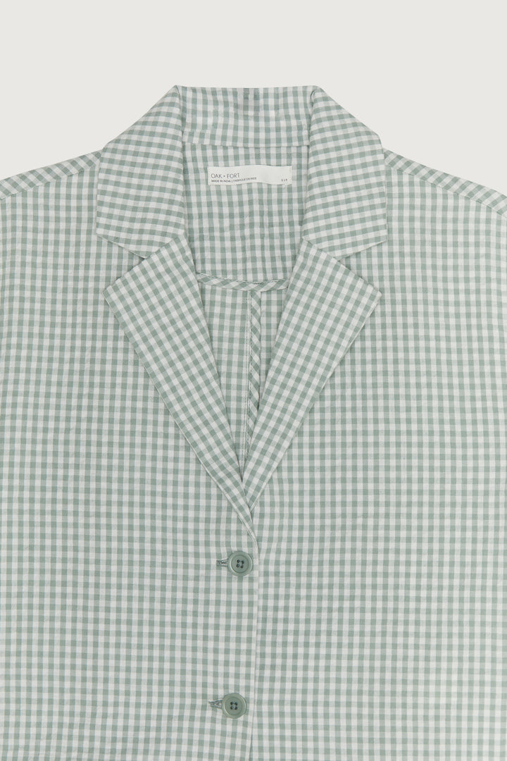 GINGHAM TOP in Slate Grey Gingham — alternate angle