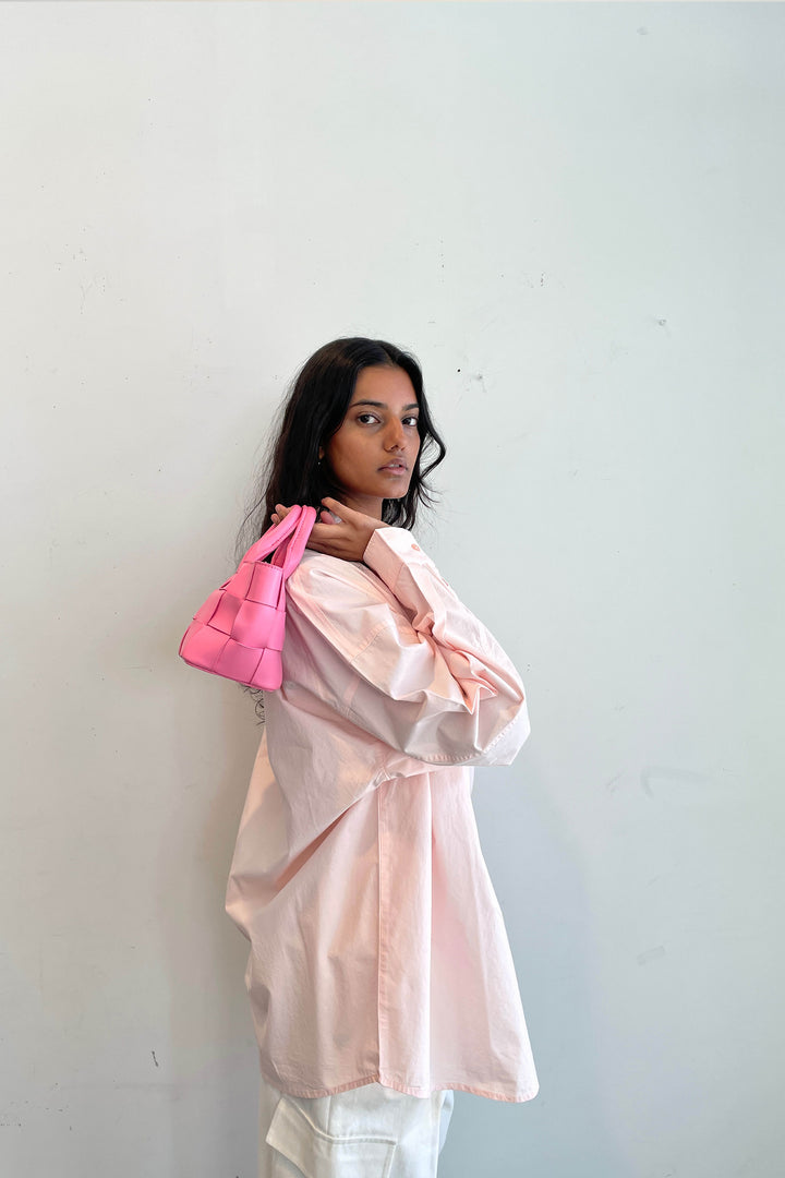 COTTON POPLIN SHIRT in Marys Rose — alternate angle