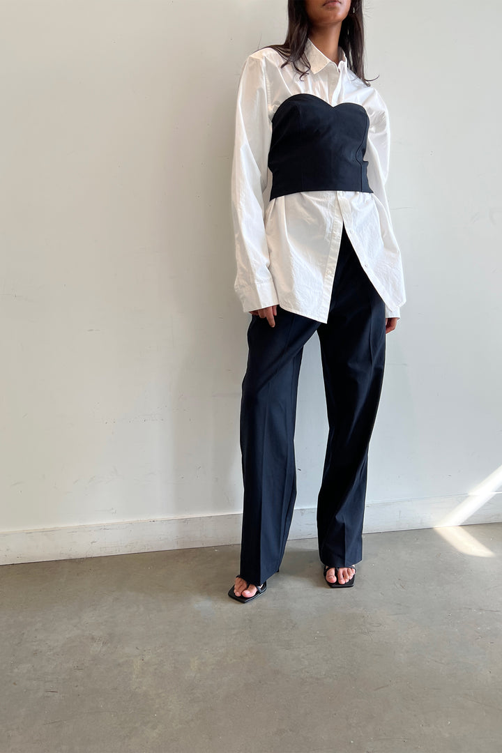 SWEETHEART NECKLINE TOP in Black — alternate angle