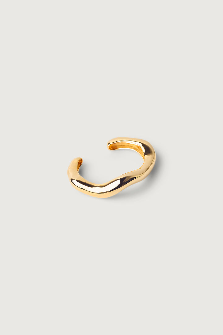 WAVY CUFF BRACELET in Gold — alternate angle