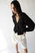 Cropped cardigan in black — main image