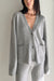 100% cashmere cardigan in dark heather grey — main image